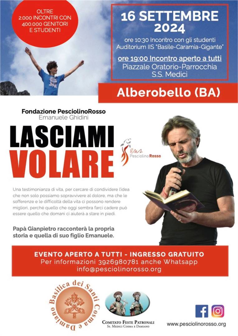 Pap&#224; Gianpietro incontra le famiglie di Alberobello (BA)